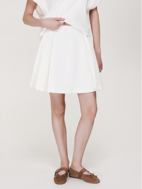 Юбка-mini со складками из футера-пике LU 3460 - купить в интернет-магазине Conte