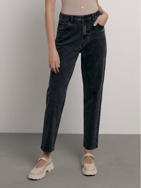 Джинсы mom с термопечатью CON-565