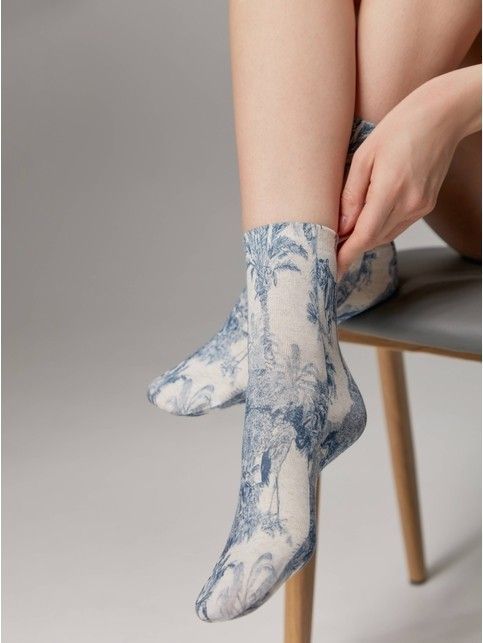 Носки из хлопка и льна «Wild nature»