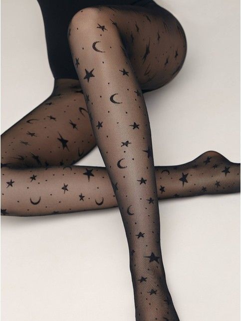 Колготки с заниженной талией и рисунками SPACE