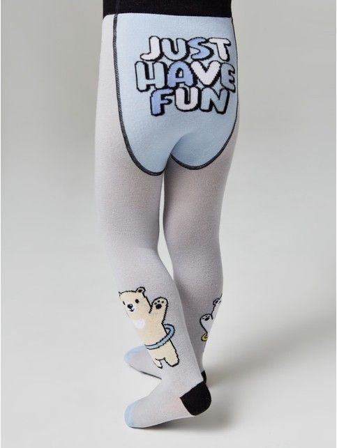 Хлопковые колготки с рисунком «Just have fun»