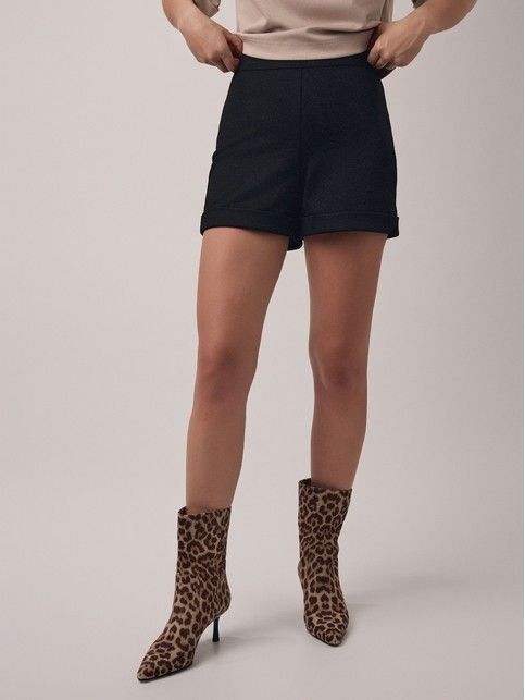Шорты А-силуэта из костюмного полотна LS 2818