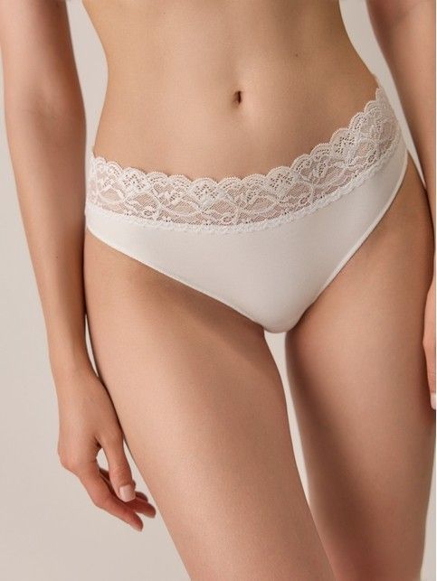 Трусы «бикини» из хлопка с кружевом LACE WAIST LB 2479