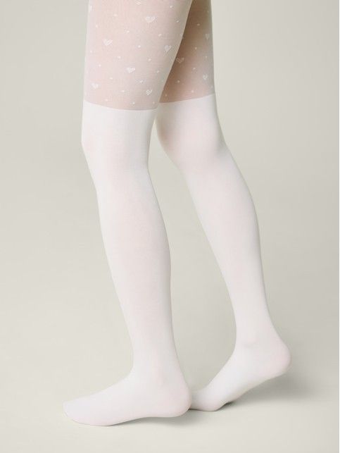 Колготки с имитацией гольфинов и сердечками SWEET GIRL