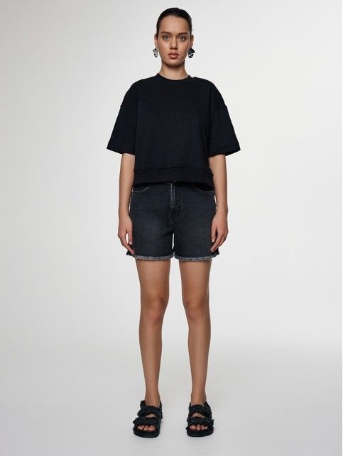 Джинсовые шорты с бахромой CON-646