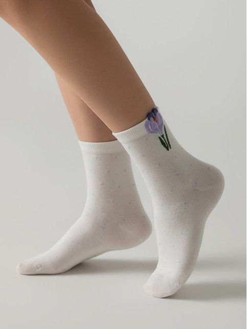 Носки из хлопка с пикотом «Крокус» - купить в интернет-магазине Conte