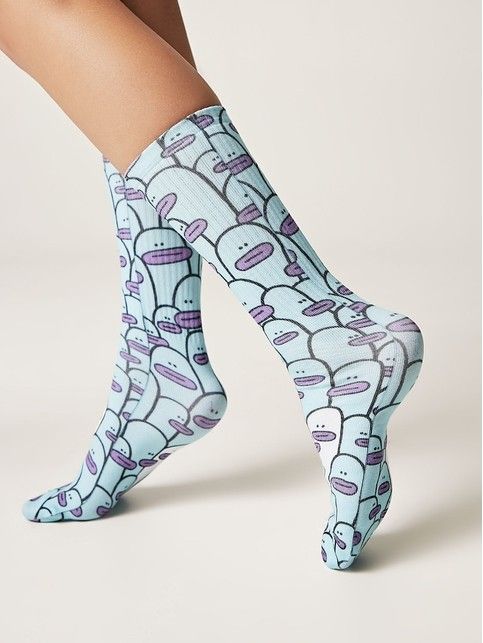 Удлиненные носки из лимитированной коллекции с рисунком «Ducks»