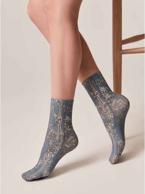 Носки из хлопка и льна «Field plants»