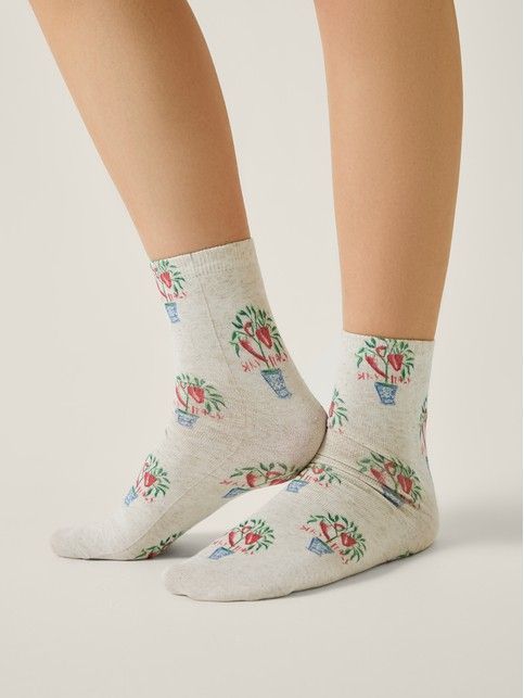 Носки из смесовой пряжи с хлопком и льном «Spicy Italy»