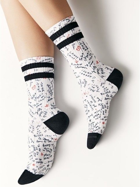 Удлиненные носки с абстрактным рисунком, модель 655