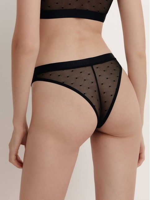 Трусы «бразилиана» с фигурной V-образной линией MESH&DOTS LBR 1886