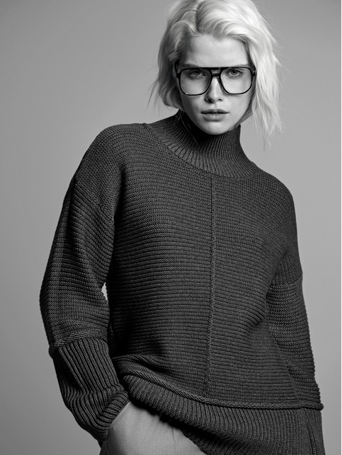 Джемпер с объёмными кантами из пряжи с хлопком LDK24135