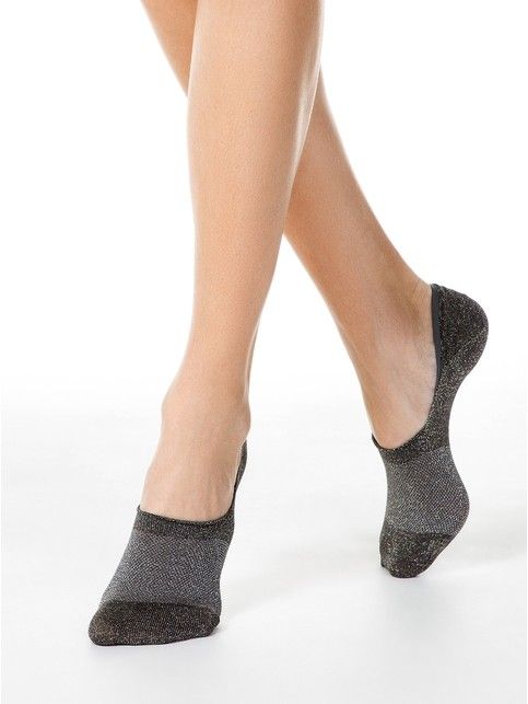 Подследники CLASSIC пепельные из вискозы с люрексом