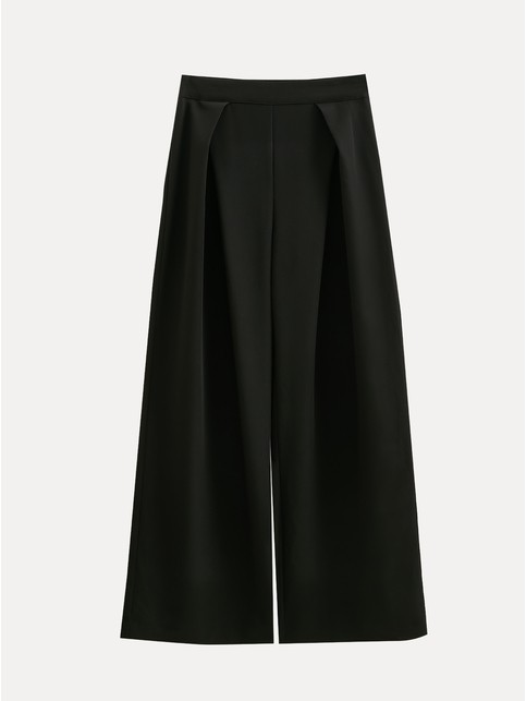 Широкие брюки из костюмной ткани со складками LBK 3402 - купить в интернет-магазине Conte