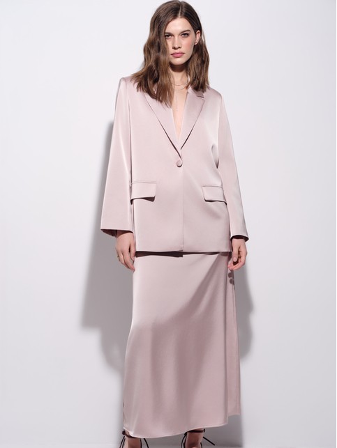 Жакет из плотного сатина с матовым блеском LJ 3388