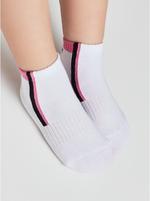 Короткие белые спортивные носки ACTIVE lycra®, модель 954