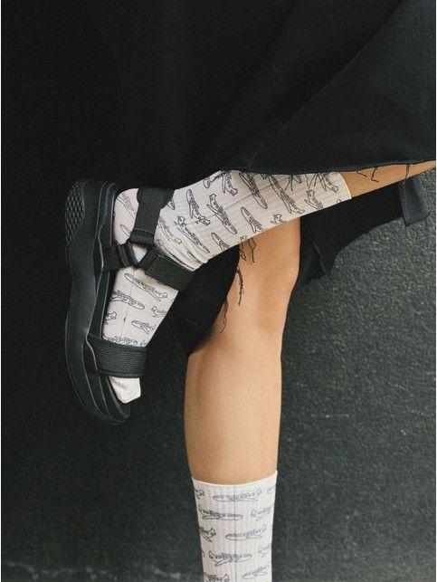 Удлиненные носки из лимитированной коллекции с рисунками "Аirplane"