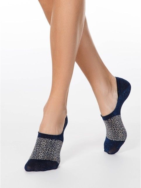 Подследники CLASSIC темно-синие из вискозы с люрексом