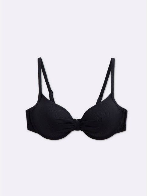 Лиф в рубчик с драпировкой и эффектом push-up BLACK STORY