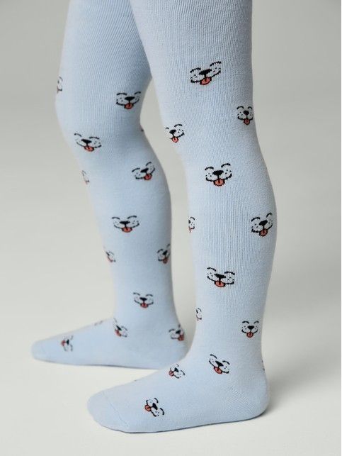 Колготки SOF-TIKI (махровые внутри) с рисунком "собачки"