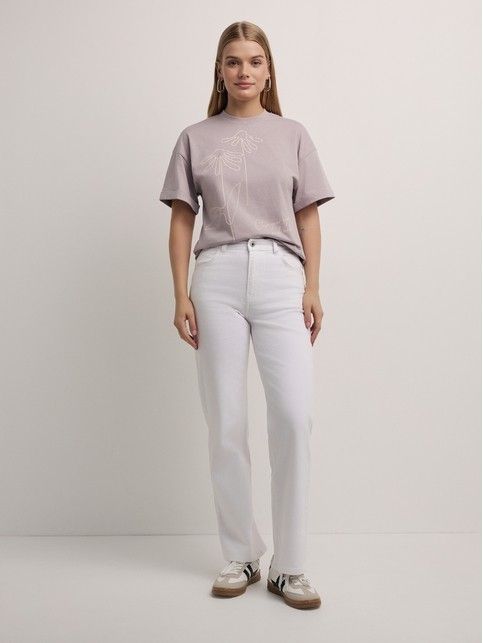 Футболка из хлопка с рисунком «Flowers» LD 2699