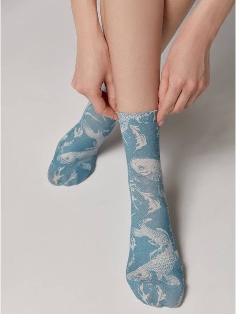 Носки из хлопка и льна «Fish»