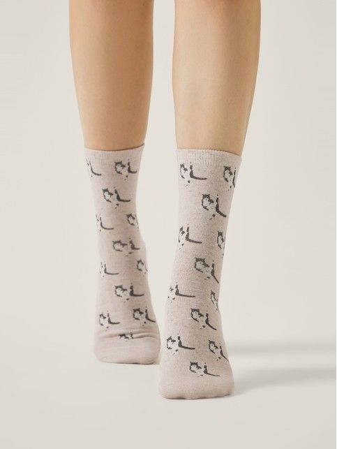 Носки со льном из лимитированной коллекции BEST FRIENDS «Растяжка»