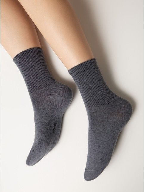 Теплые носки с шерстью в мелкий рубчик COMFORT