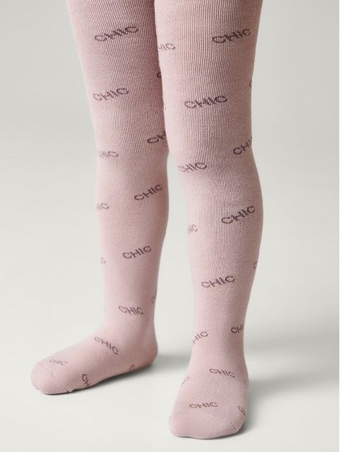 Колготки SOF-TIKI (махровые внутри) с надписью "chic"
