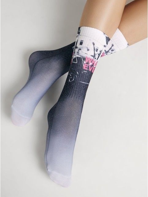 Удлиненные носки с хлопком «What ever»