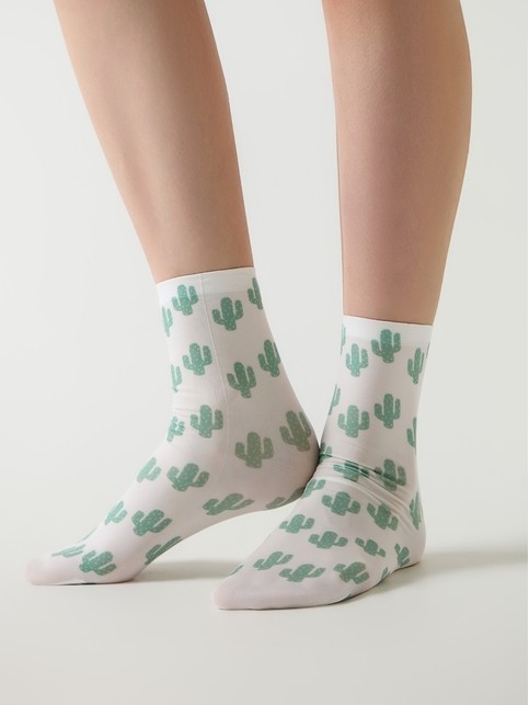 Носки с рисунком "Кактусы"