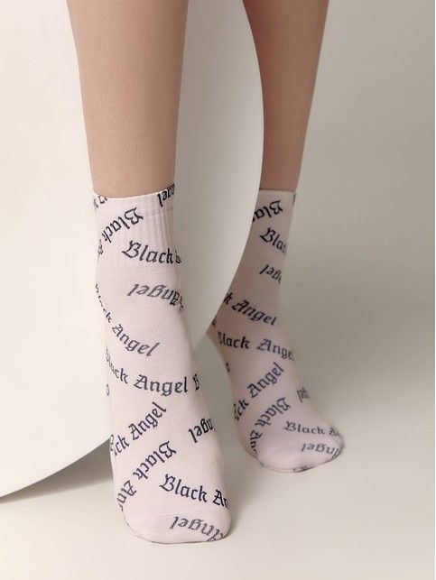 Укороченные носки с хлопком «Black Angel»