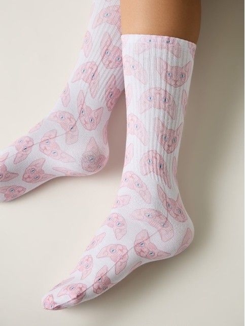 Удлиненные носки из лимитированной коллекции с рисунком «Сфинксы»