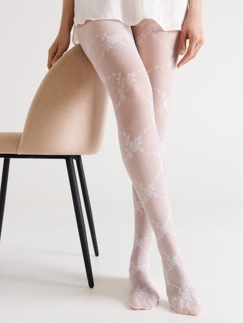 Колготки с цветочным рисунком FLORES - купить в интернет-магазине Conte