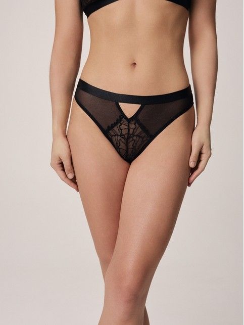Кружевные трусы «бразилиана» с вырезом спереди FABULOUS LBR 2865