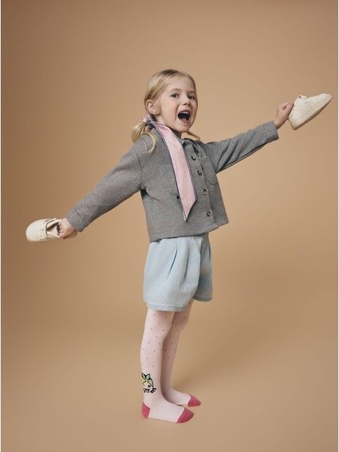 Хлопковые колготки с рисунком «OMG»