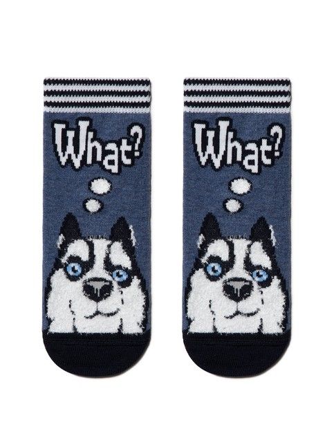 Хлопковые носки TIP-TOP с пушистым рисунком "Хаски"