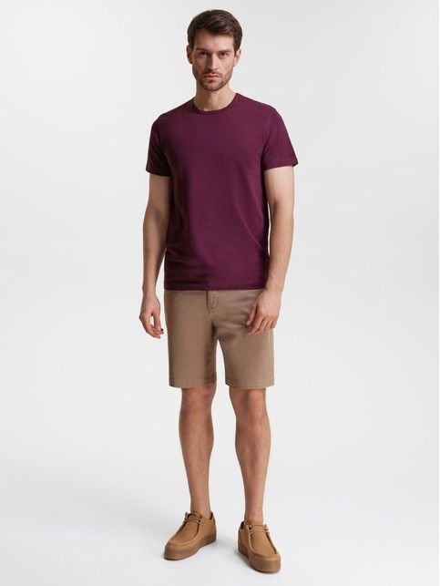 Шорты чинос песочного цвета из хлопкового твила CNM-25 - купить в интернет-магазине Conte