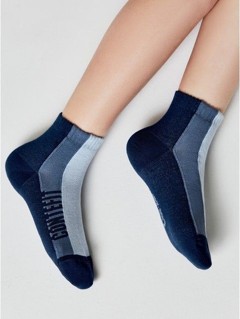Короткие спортивные носки ACTIVE lycra® цвета джинс, модель 579