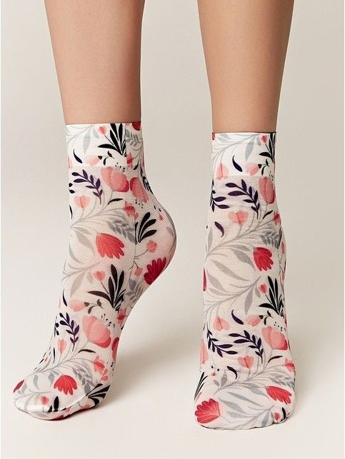 Носки с рисунком «Lovely flowers»