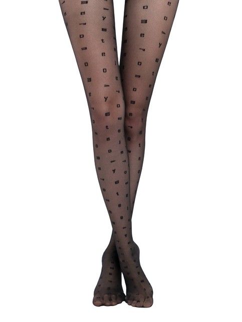 Колготки c заниженной талией с рисунком «буквы» Combination