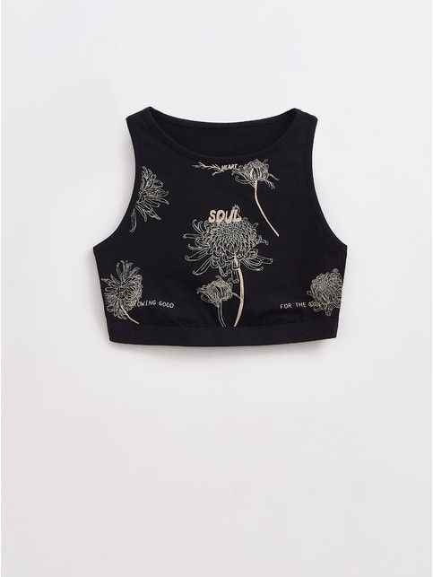 Бюстье из хлопка с широкими бретелями и рисунком TATTOO NEW LBE 1764