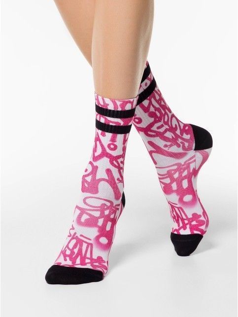 Удлиненные носки с хлопком «Graffiti»