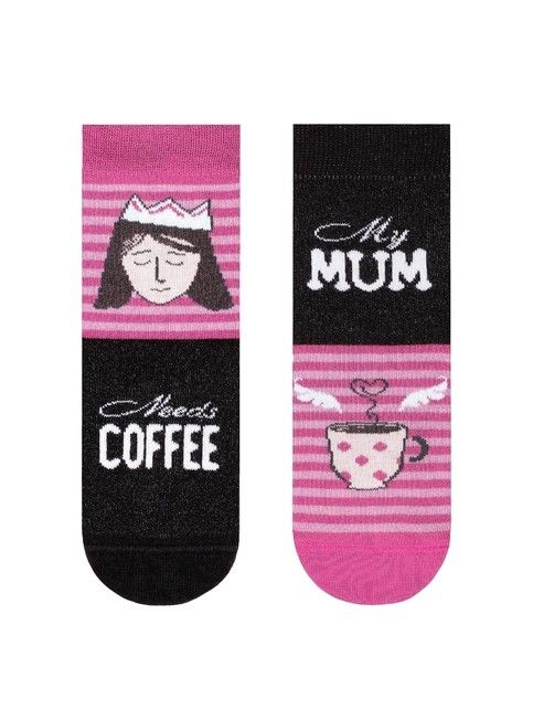 Хлопковые красные носки с веселыми рисунками "Веселые ножки"