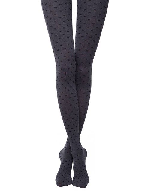 Женские теплые серые колготки