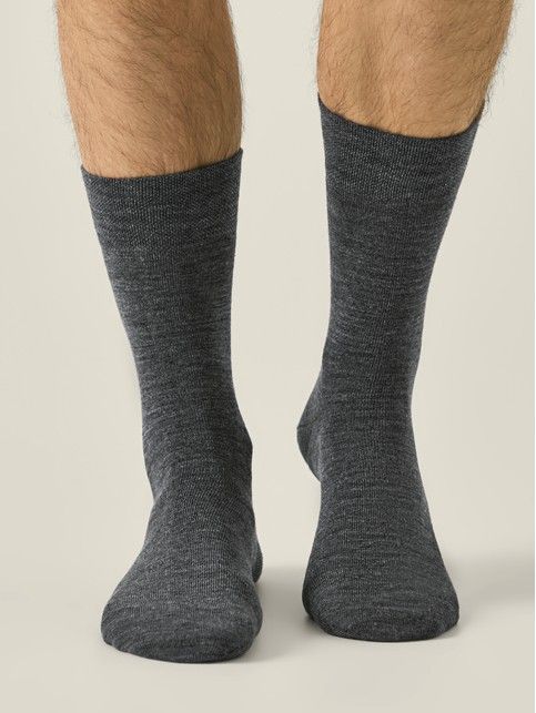 Удлинённые носки с шерстью и анатомической резинкой