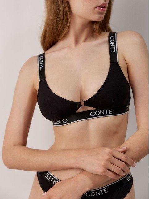 Бюстье с фигурным вырезом из премиального бамбука BLACK&WHITE LBE 2243