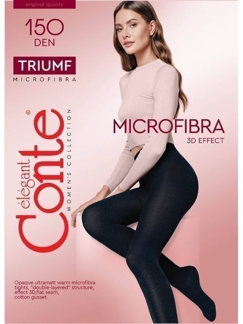 Теплые колготки женские из микрофибры Triumf 150 Lycra® неро цвета