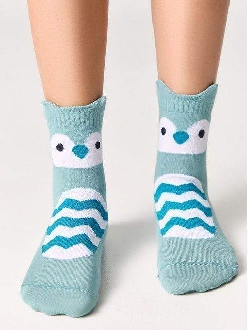 Короткие носки с декоративными ушками «Совята»