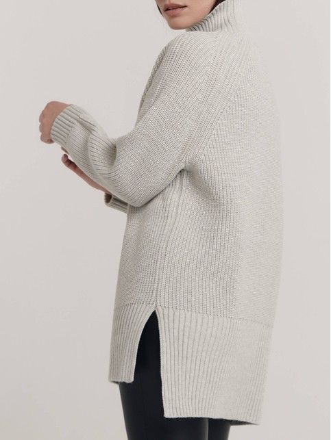 Туника с воротником-стойкой и разрезами по бокам LDK 226